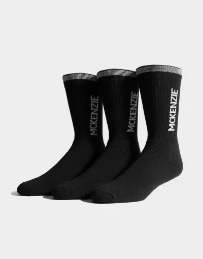 McKenzie  Zokni MCKENZIESKARPETY 3PK SPORT BLKSOCK PACK 