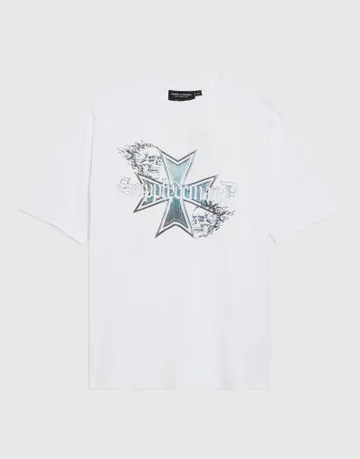 Supply & Demand Póló SUPPLY & DEMAND T-SHIRT FLAME CROSS Kamasz